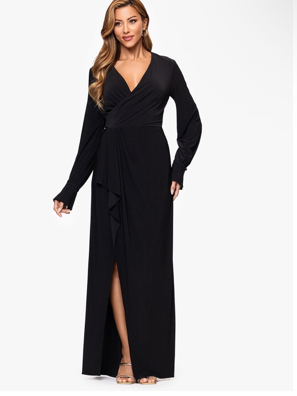 Xscape Elegant Black Long Gown